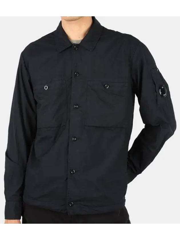 Men's Lens Wappen Taylon L Long Sleeve Shirt Black - CP COMPANY - BALAAN 2