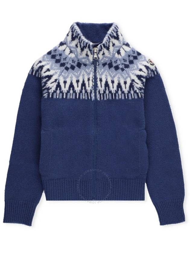 Moncler Boys Intarsia-Knit Virgin Wool Cardigan, Size 6Y - MONCLER - BALAAN 1