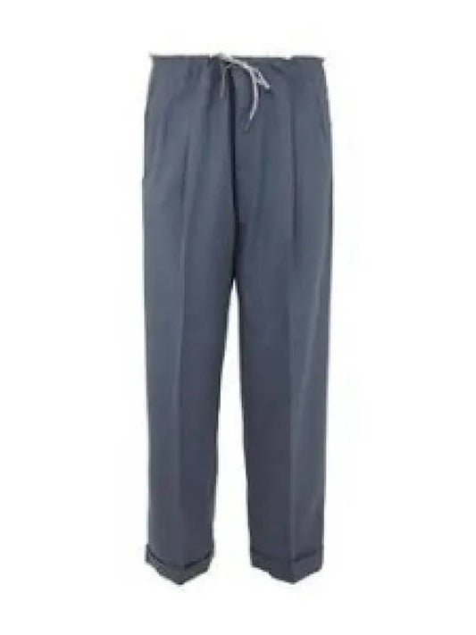 Poly Wool Twill Drawstring Straight Pants Storm Grey - MAISON MARGIELA - BALAAN 2