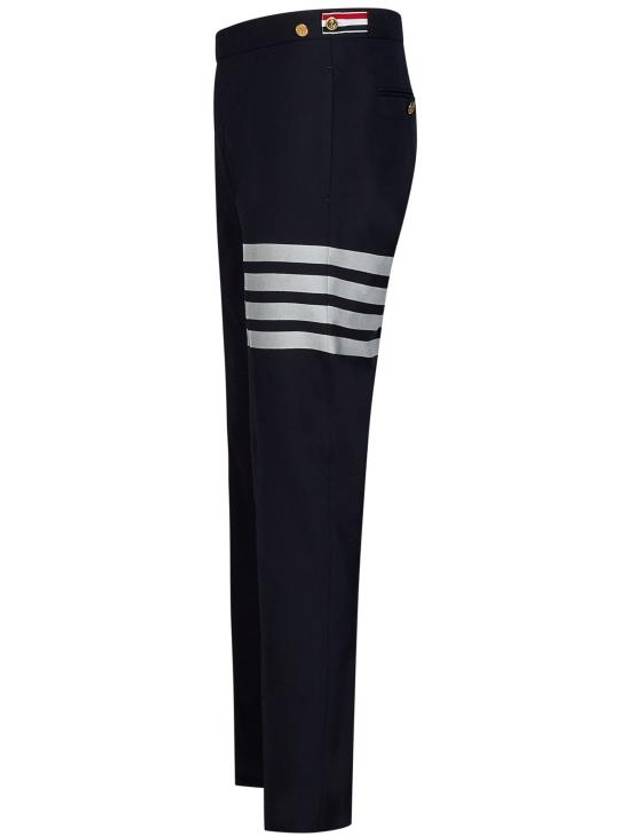 4 Bar Low Rise Slacks Navy - THOM BROWNE - BALAAN 4