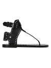 Women's Johanna JOHANNA leather sandals black - ISABEL MARANT - BALAAN.