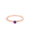 Solitaire Ring Rose Purple Gold - PANDORA - BALAAN 2