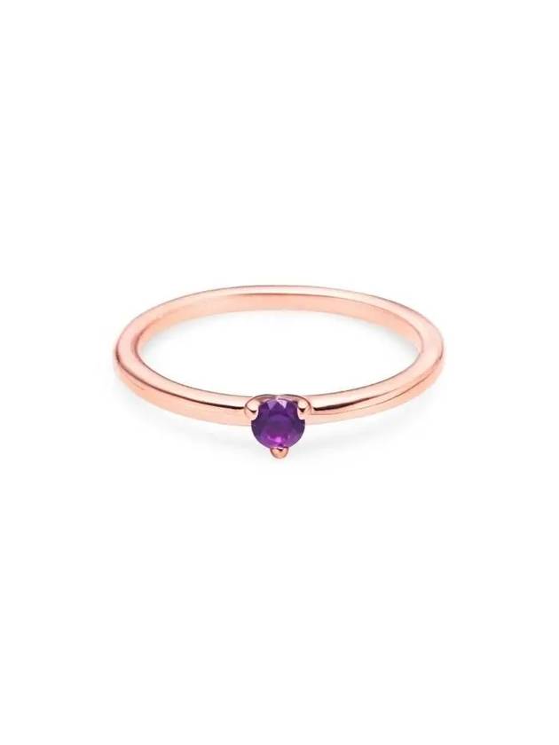 Solitaire Ring Rose Purple Gold - PANDORA - BALAAN 2