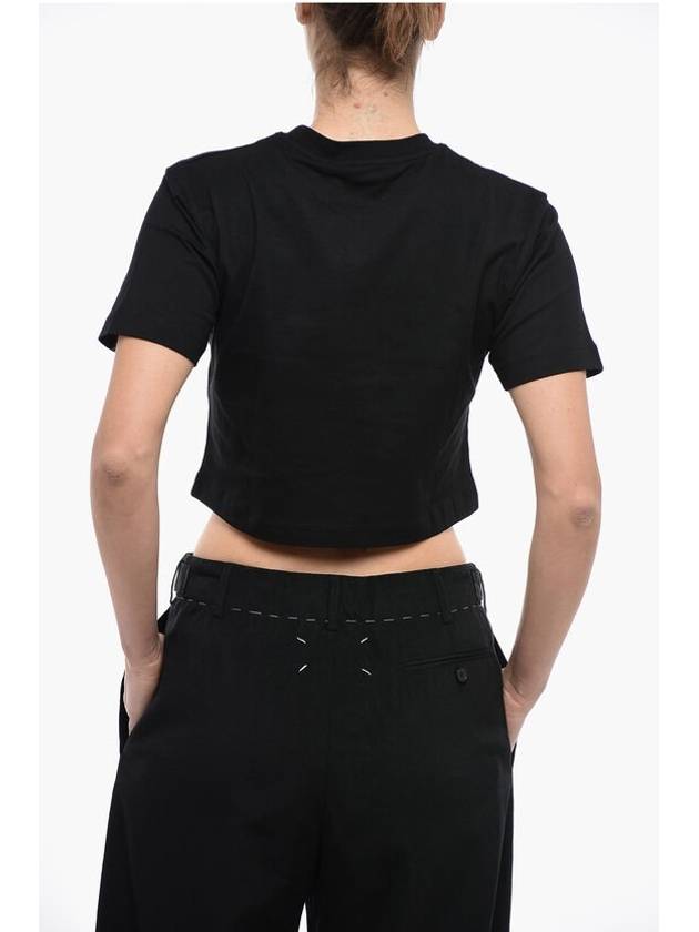 Crop T Shirt 3442MDM130 Black WOMENS M L - MSGM - BALAAN 2