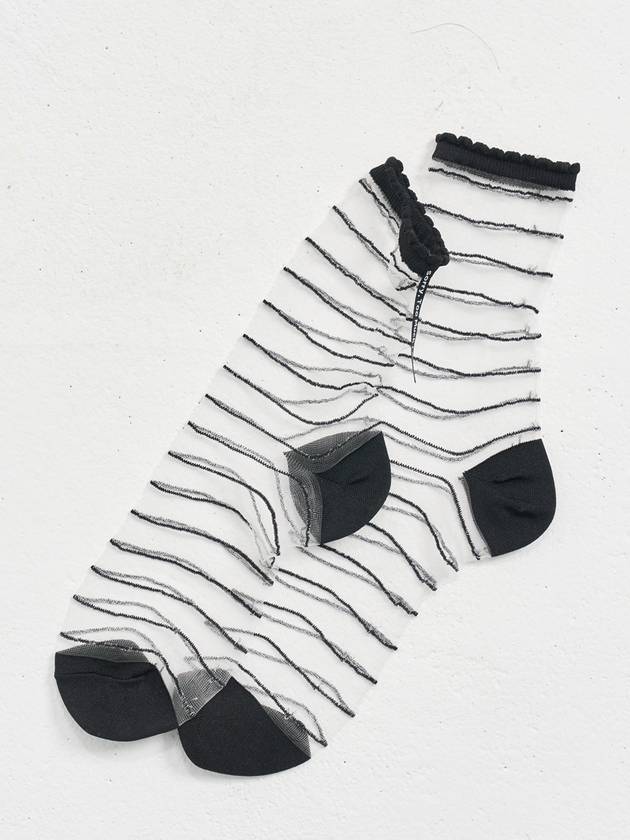 SeeThrough Stripe Socks Black - SORRY TOO MUCH LOVE - BALAAN 5