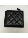 Classic Caviar Half Wallet Snap Zipper Coin Pocket Black Silver Clad AP3388 - CHANEL - BALAAN 4