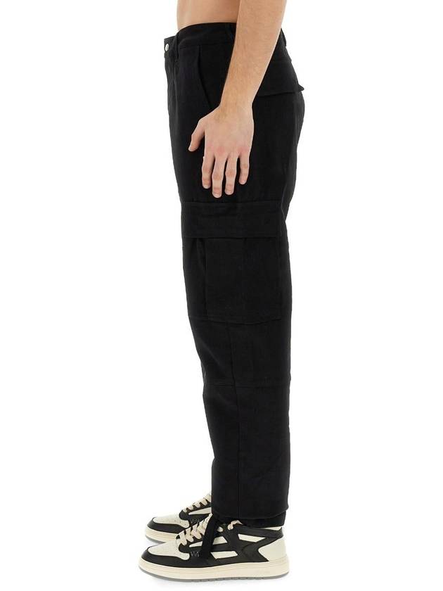 Straight Pants CMCF014S24FAB001 1001 BLACK - MARCELO BURLON - BALAAN 5