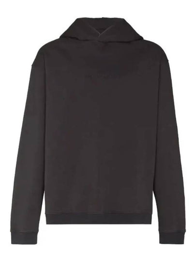 Reverse Embroidery Logo Cotton Hoodie Black - MAISON MARGIELA - BALAAN 2