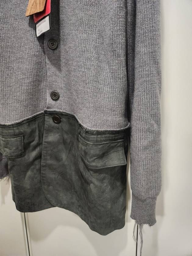 leather docking cardigan - GIORGIO BRATO - BALAAN 5