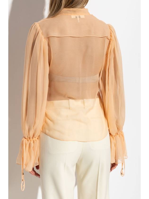 Chloé Silk Shirt, Women's, Orange - CHLOE - BALAAN 4