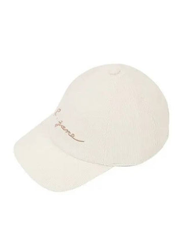 golf wear corduroy ball cap Corduroy ballcap Cream - J JANE - BALAAN 1