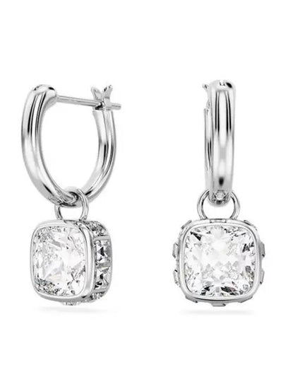 Chroma Square Cut Drop Earrings Silver - SWAROVSKI - BALAAN 2