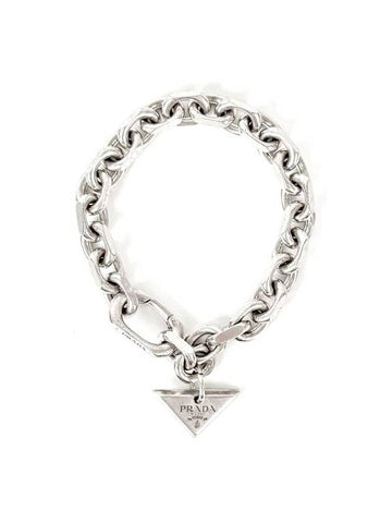 M Men s Chain Jewel Link Bracelet Silver - PRADA - BALAAN 1