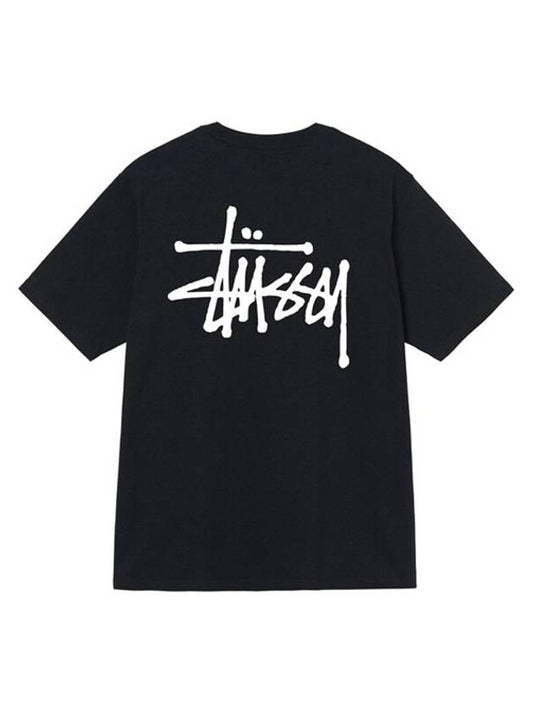 Basic Short Sleeve T-Shirt  Black - STUSSY - BALAAN 2