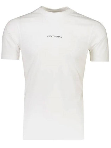 Mini Logo Printing Short Sleeve T-Shirt White - CP COMPANY - BALAAN 1