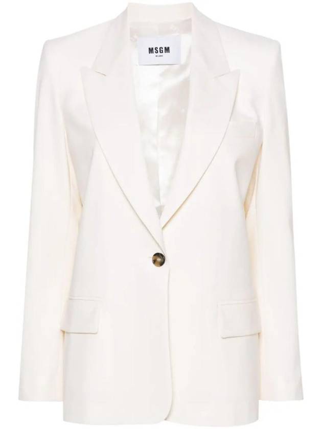 Single Breasted Crepe Blazer 3641MDG22247200 - MSGM - BALAAN 1