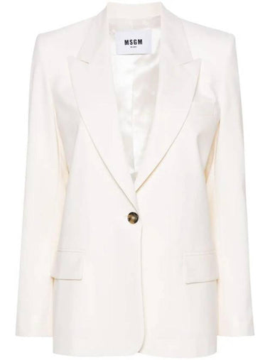 Single Breasted Crepe Blazer 3641MDG22247200 - MSGM - BALAAN 1