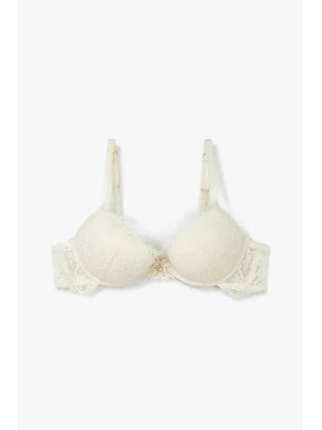 UNDERWEAR Women s Flower Lace Natural Push Up Bra Cream - EMPORIO ARMANI - BALAAN 1