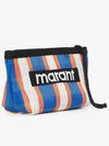 Embroidered Logo Pouch Bag Blue - ISABEL MARANT - BALAAN 2