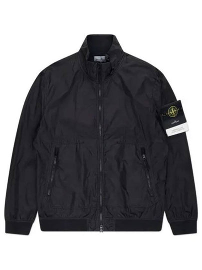 Garment Dyed Crinkle Reps Nylon Zip-up Jacket Black - STONE ISLAND - BALAAN 2