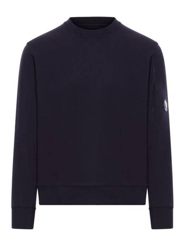 Diagonal Raised Fleece Crewneck Lens Sweatshirt Blue - CP COMPANY - BALAAN 1