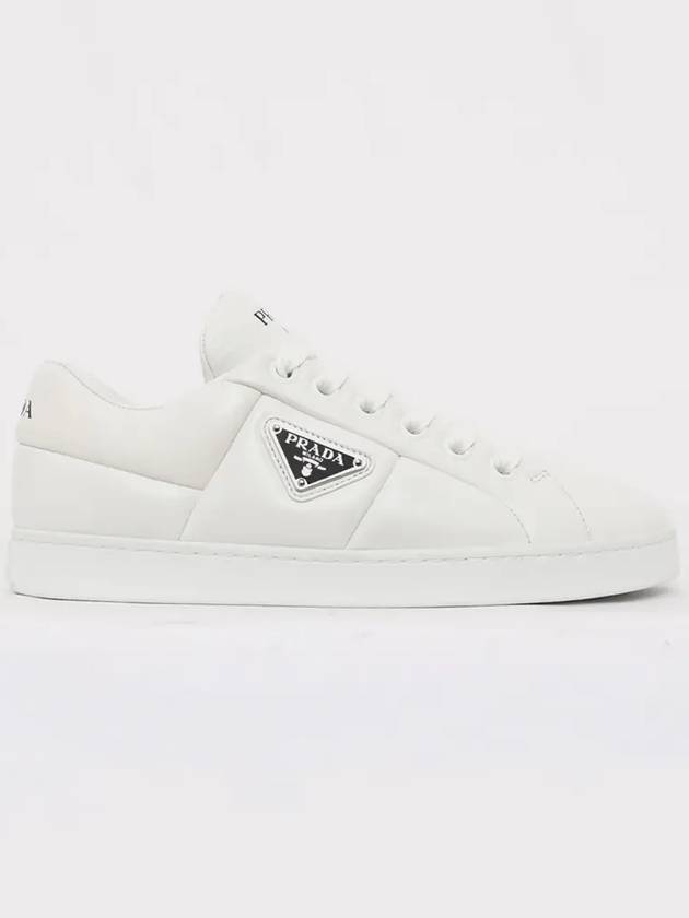 Logo Quilted Nappa Leather Low Top Sneakers White - PRADA - BALAAN 3