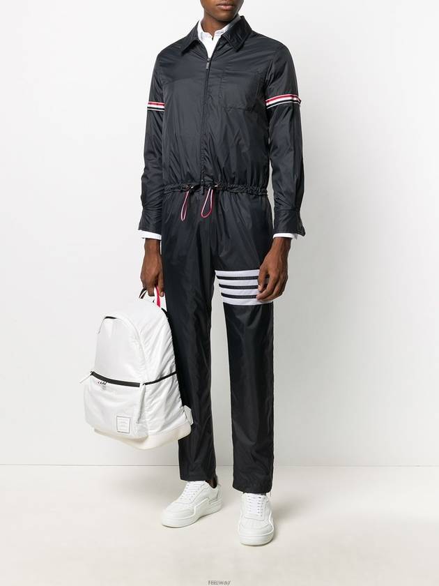 Diagonal Ripstop Track Pants Navy - THOM BROWNE - BALAAN 5