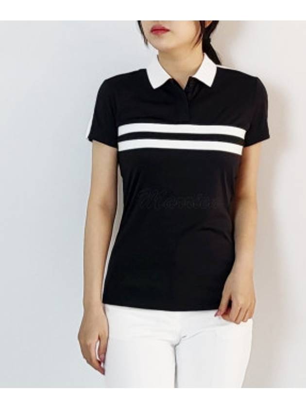 Golf Short Sleeve T-Shirt Chloe Polo GWJT10773 Black - J.LINDEBERG - BALAAN 2