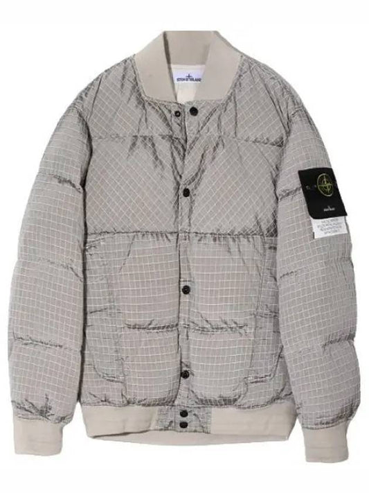 Macro Ripstop Nylon Metal Down Jacket Grey - STONE ISLAND - BALAAN 2