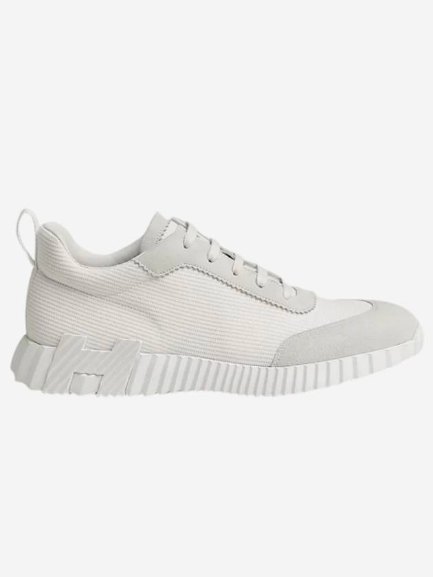 Bouncing Sneakers Mesh Suede Goatskin Blanc - HERMES - BALAAN 2