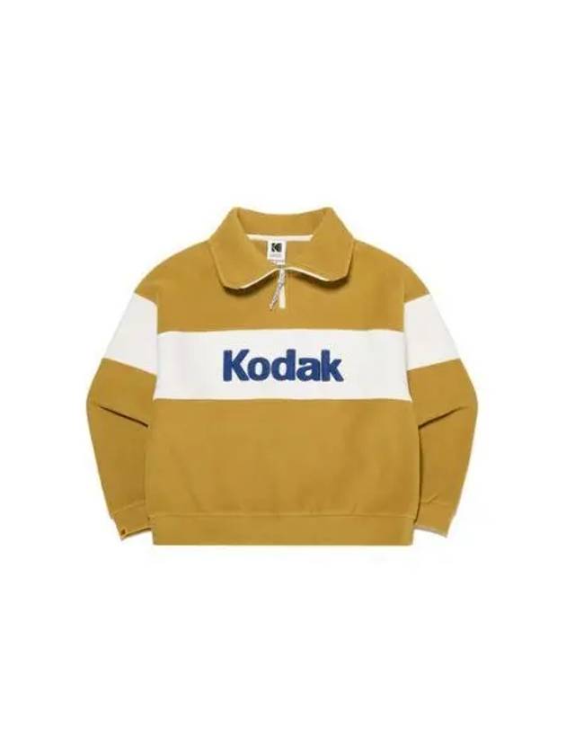 KODAK Apparel Essential Fleece Half Zip Up Sweatshirt Women YELLOW - KODO - BALAAN 1