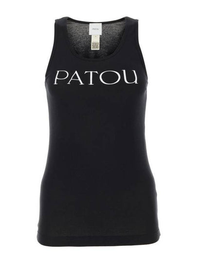 Women's Logo Print Sleeveless Black - PATOU - BALAAN 2