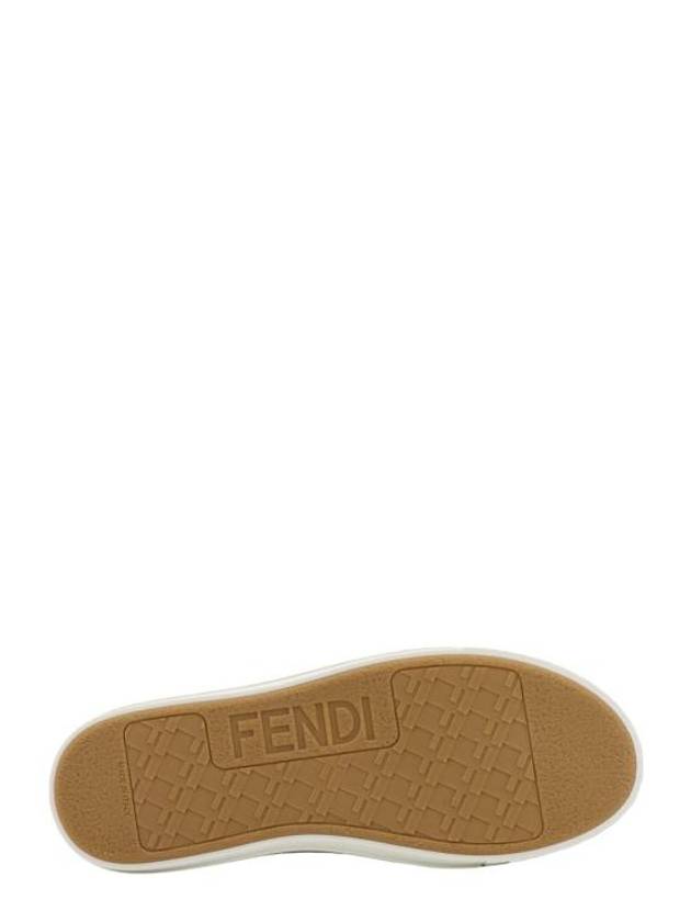 Domino FF Fabric Low Top Sneakers White - FENDI - BALAAN 4