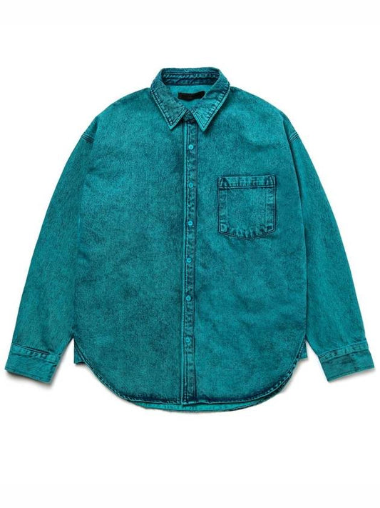 Soju Denim Long Sleeve Shirt Green - C WEAR BY THE GENIUS - BALAAN 1