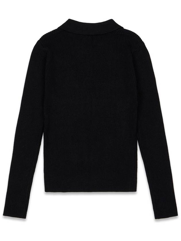 Women s Knit Sweater Signature PK Black MCFW24KN21BK - MACKY - BALAAN 3