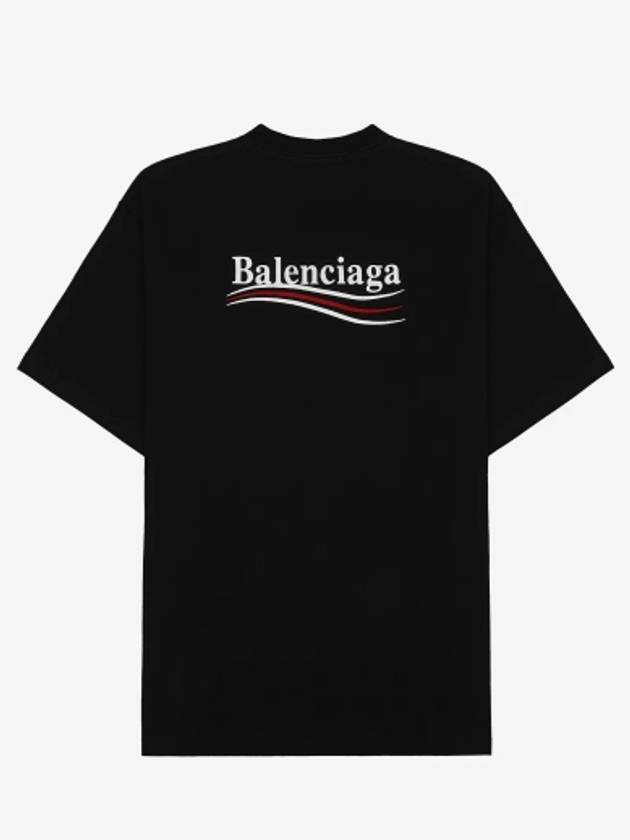 Political Campaign Large Fit Short Sleeve T-Shirt Black - BALENCIAGA - BALAAN 2