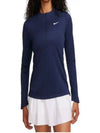 Women's Dri Fit UV Advantage Half Zip Long-Sleeve T-Shirt Navy - NIKE - BALAAN 2