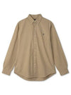 Custom fit garment dyed oxford shirt beige - POLO RALPH LAUREN - BALAAN 1