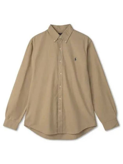 Custom fit garment dyed oxford shirt beige - POLO RALPH LAUREN - BALAAN 2