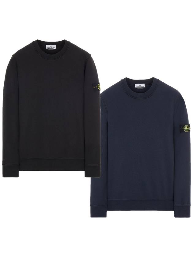 Cotton Fleece Sweatshirt Navy 761563051 V0020 - STONE ISLAND - BALAAN 1