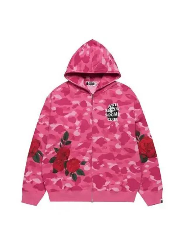 Anti Social Club Bape Camo and Rose Hoodie Pink - ANTI SOCIAL SOCIAL CLUB - BALAAN 1