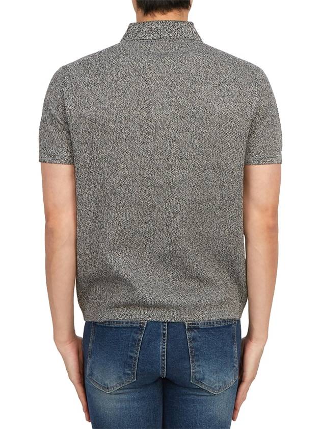 Men's Collar Cotton Blend Short Sleeve PK Shirt Black - THEORY - BALAAN 5