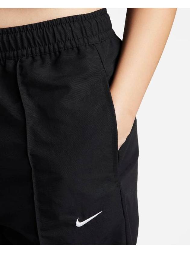 Sportswear Everything Woven Mid-Rise Open Hem Track Pants Black - NIKE - BALAAN 5