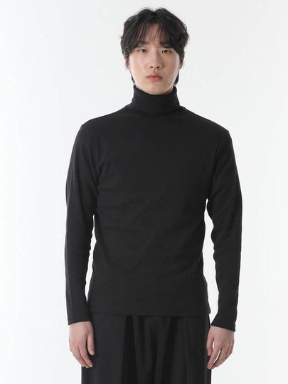 Men's Solid Plain Standard Fit Span Turtleneck Black - CODE I'M - BALAAN 2