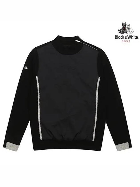Women’s Logo Point Half Zip Up Pullover 2312LXKWBLACK - BLACK&WHITE - BALAAN 1