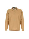 Check Collar Long Sleeve Polo Shirt Archive Beige - BURBERRY - BALAAN 2