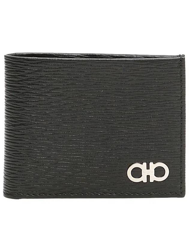 Gancini Half Wallet Black - SALVATORE FERRAGAMO - BALAAN 2