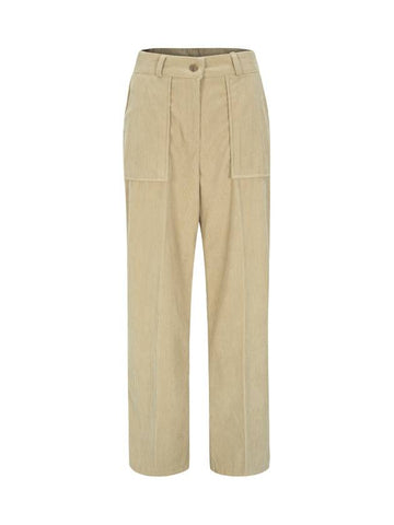 Corduroy wappen pants beige 230018 - BUTTONPLAY - BALAAN 1