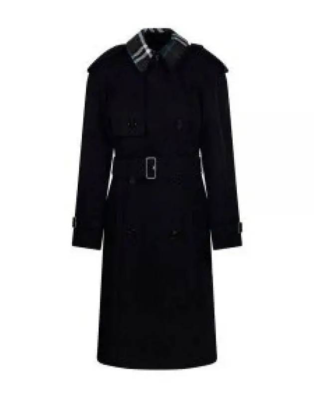 Detachable Collar Trench Coat Black - BURBERRY - BALAAN 2