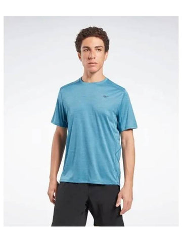 Melange Athlete T Shirt Light Blue HR6147 - REEBOK - BALAAN 1